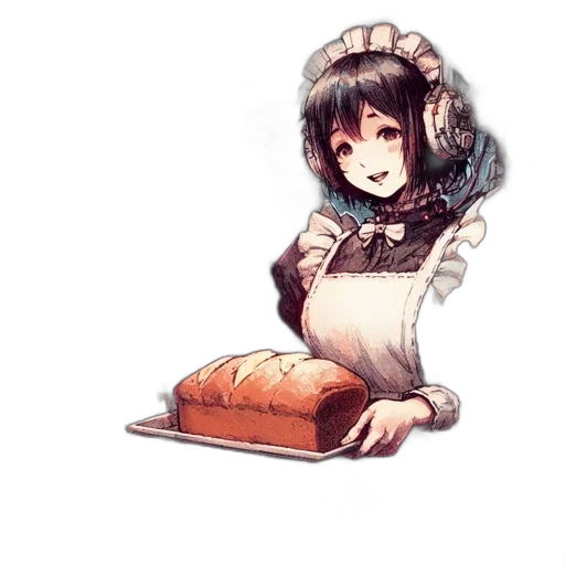 robot, creature, mask, food, fantasy art, watercolor, concept art, anime transparent PNG cut-out