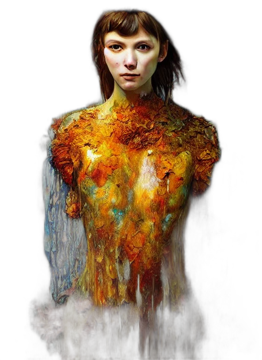 dress, face, robot, fantasy art transparent PNG cut-out