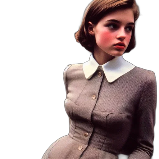 dress, jacket, face, photorealistic, concept art, 3d render, cartoon, earth tones transparent PNG cut-out