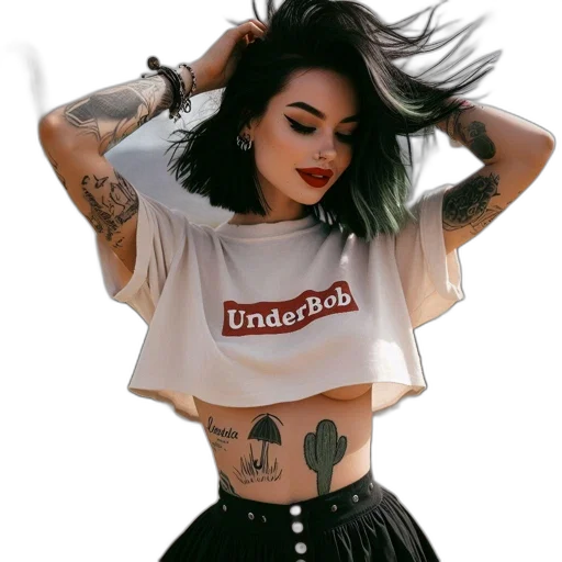 dress, jacket, hair, hat, photorealistic, cartoon, cyberpunk, watercolor transparent PNG cut-out
