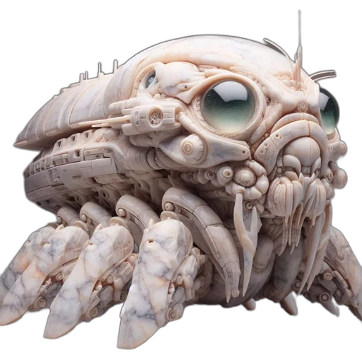creature, mask, robot, animal, concept art, 3d render, photorealistic, fantasy art transparent PNG cut-out