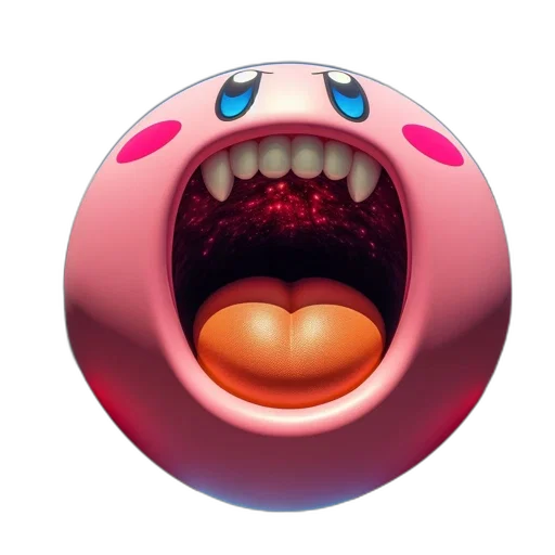 face, creature, animal, mask, concept art, 3d render, large, pink transparent PNG cut-out