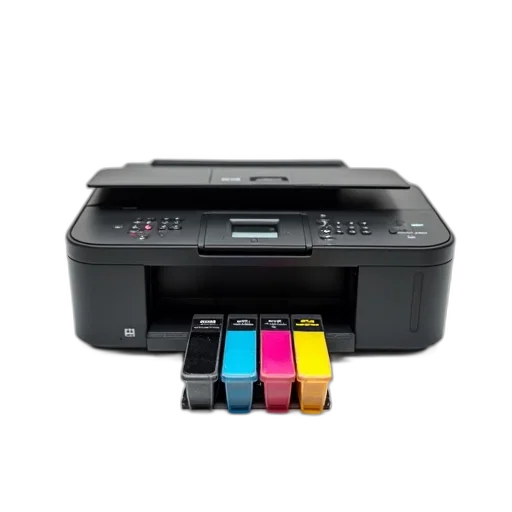 monochrome, colorful, dark, modern, black, inkjet, printer, flatbed transparent PNG cut-out