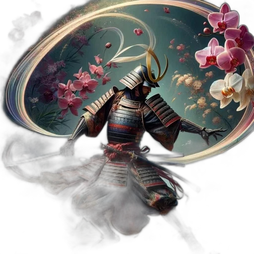 dragon, mask, staff, sword, fantasy art, concept art, photorealistic, oil painting transparent PNG cut-out