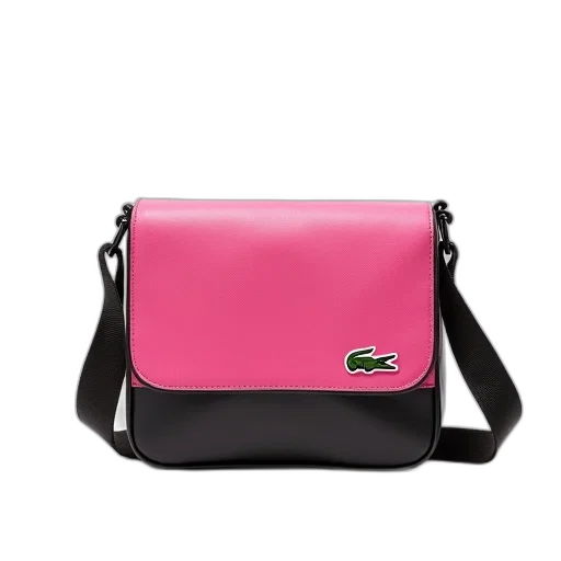 neon, monochrome, pink, black, shoulder, bag, crocodile, logo transparent PNG cut-out