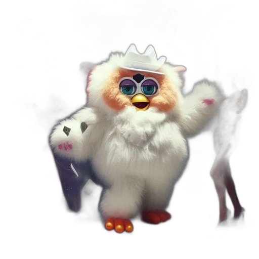 animal, creature, staff, mask, concept art, 3d render, fantasy art, pixel art transparent PNG cut-out