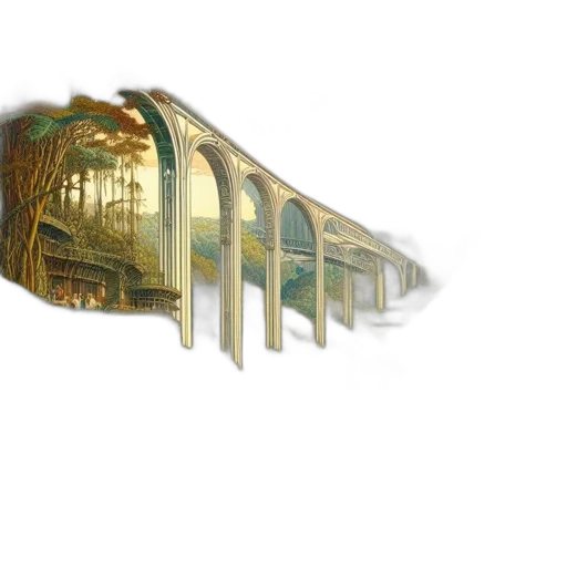 umbrella, crown, furniture, building, concept art, 3d render, fantasy art, photorealistic transparent PNG cut-out