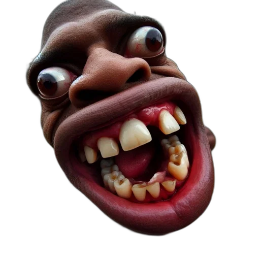 face, mask, creature, animal, 3d render, photorealistic, concept art, cartoon transparent PNG cut-out