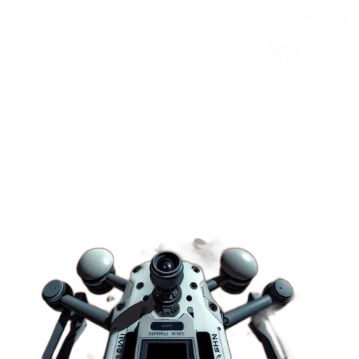 robot, weapon, staff, mask, 3d render, concept art, photorealistic, outer space transparent PNG cut-out