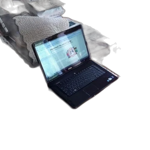 furniture, robot, 3d render, laptop, computer, sits, wooden, table transparent PNG cut-out