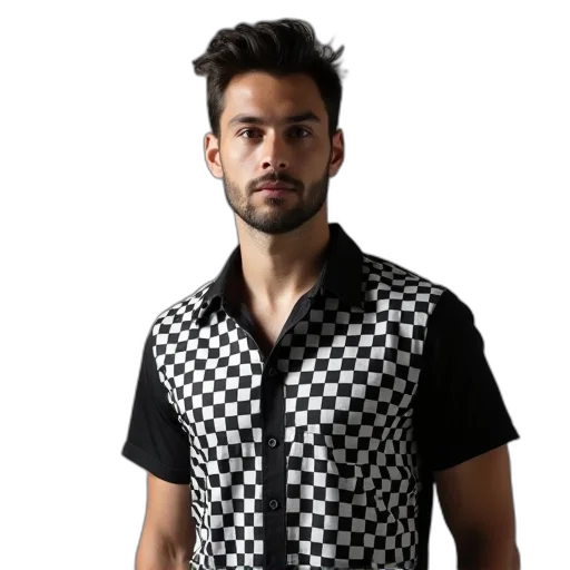 jacket, monochrome, man, short transparent PNG cut-out