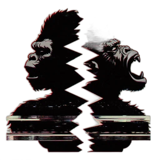 animal, creature, hair, mask, concept art, pixel art, comic book art, cartoon transparent PNG cut-out