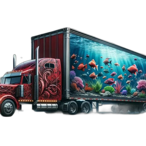animal, car, concept art, photorealistic, fantasy art, 3d render, underwater, giant transparent PNG cut-out