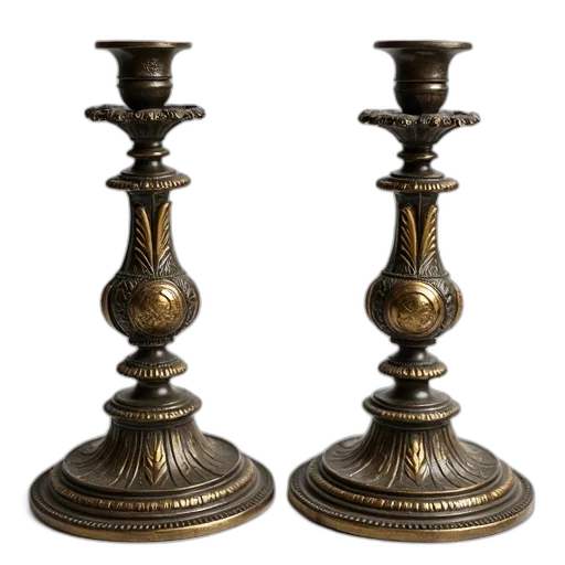 crown, furniture, jewelry, 3d render, photorealistic, pair, antique, bronze transparent PNG cut-out