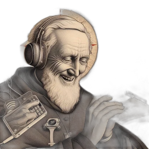 concept art, fantasy art, photorealistic, comic book art, old, man, beard, wears transparent PNG cut-out