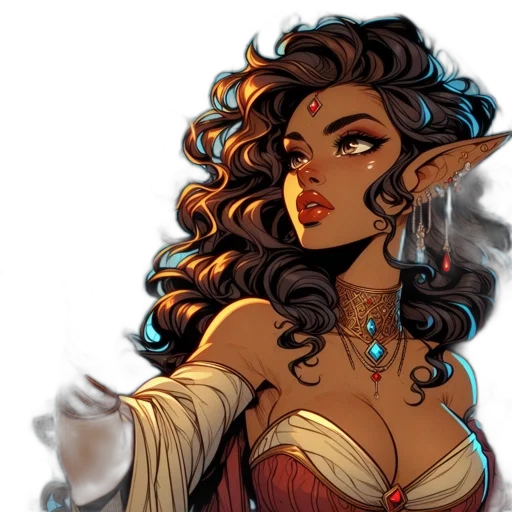 jewelry, fantasy art, comic book art, concept art, pixel art, golden, earth tones, red transparent PNG cut-out