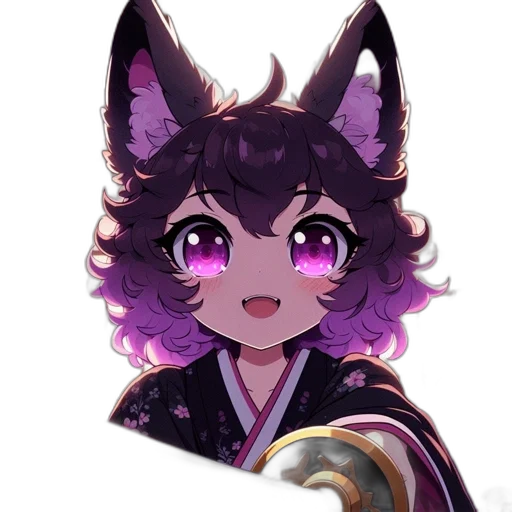 staff, mask, animal, creature, anime, pixel art, vaporwave, fantasy art transparent PNG cut-out