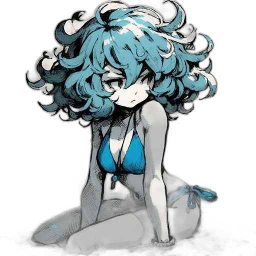 creature, hair, dress, dragon, concept art, anime, watercolor, pixel art transparent PNG cut-out