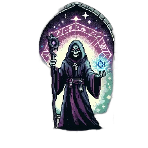 staff, pixel art, concept art, fantasy art, comic book art, dark, ancient-looking, setting transparent PNG cut-out