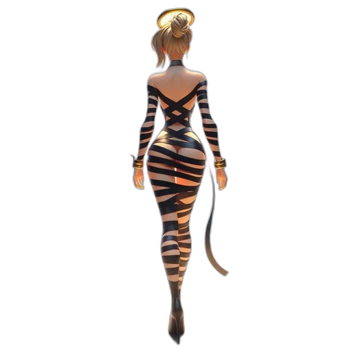 dress, staff, animal, 3d render, concept art, fantasy art, pixel art, lit transparent PNG cut-out