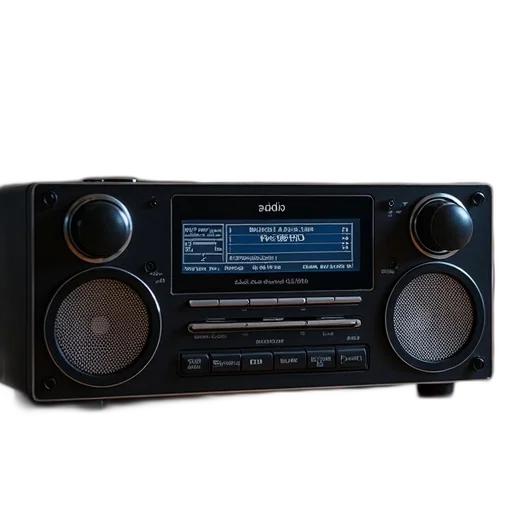 radio, player, has, alarm transparent PNG cut-out
