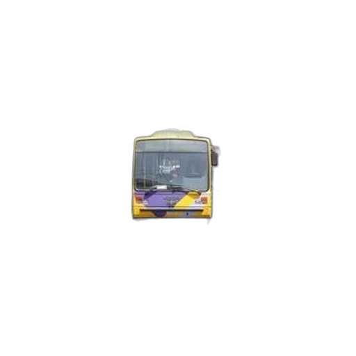 robot, pixel art, 3d render, vaporwave, vibrant, yellow, bus, navigates transparent PNG cut-out