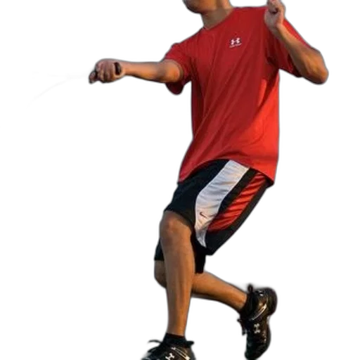 staff, shoes, creature, weapon, 3d render, man, red, shirt transparent PNG cut-out