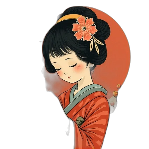 flower, dress, staff, mask, anime, fantasy art, photorealistic, watercolor transparent PNG cut-out