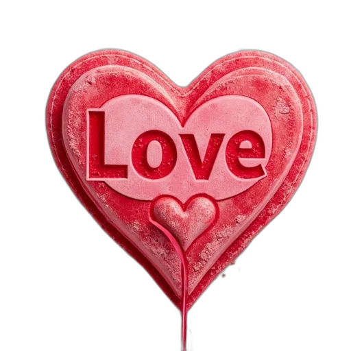 love, heart, stamp transparent PNG cut-out