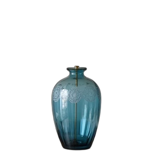 bottle, dress, jewelry, photorealistic, 3d render, blue, glass, vase transparent PNG cut-out
