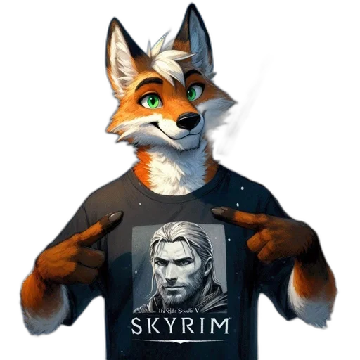 jacket, staff, animal, creature, fantasy art, concept art, cyberpunk, pixel art transparent PNG cut-out