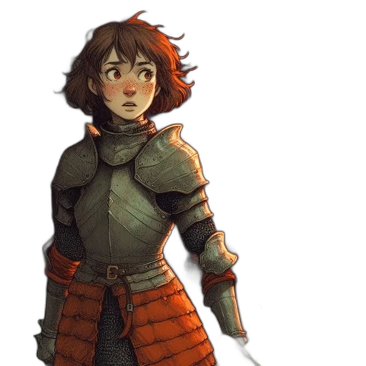 sword, weapon, concept art, fantasy art, watercolor, pixel art, red, earth tones transparent PNG cut-out