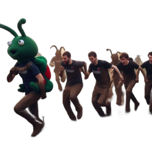 creature, staff, robot, animal, concept art, 3d render, pixel art, outer space transparent PNG cut-out