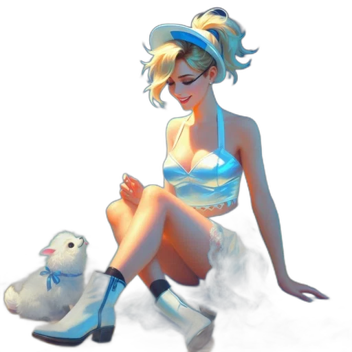 dress, concept art, pixel art, fantasy art, 3d render, snow, neon lights, blue transparent PNG cut-out
