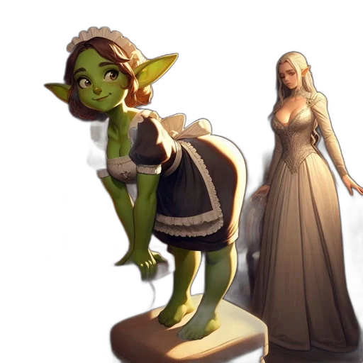 dress, staff, dragon, concept art, fantasy art, 3d render, pixel art, green transparent PNG cut-out