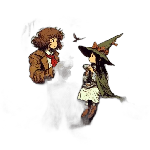 hat, staff, concept art, pixel art, watercolor, fantasy art, fog, fire transparent PNG cut-out