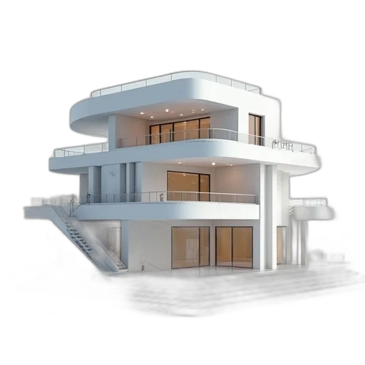 building, 3d render, concept art, photorealistic transparent PNG cut-out