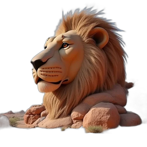 animal, crown, creature, 3d render, photorealistic, concept art, fantasy art, large transparent PNG cut-out