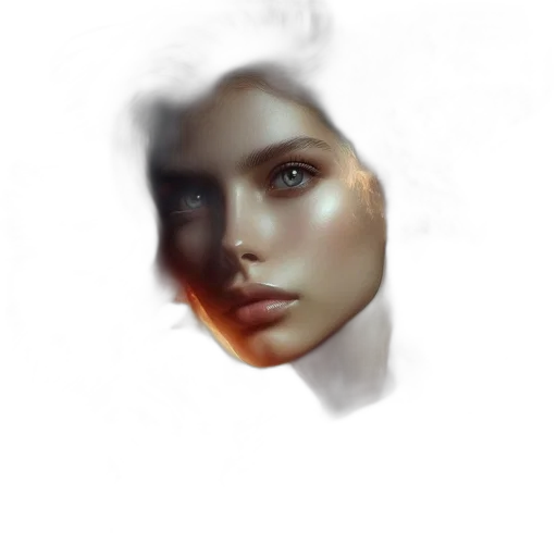 face, mask, jewelry, robot, photorealistic, fantasy art, concept art, oil painting transparent PNG cut-out