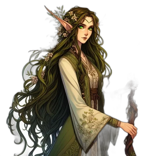staff, dragon, fantasy art, concept art, pixel art, watercolor, green, earth tones transparent PNG cut-out