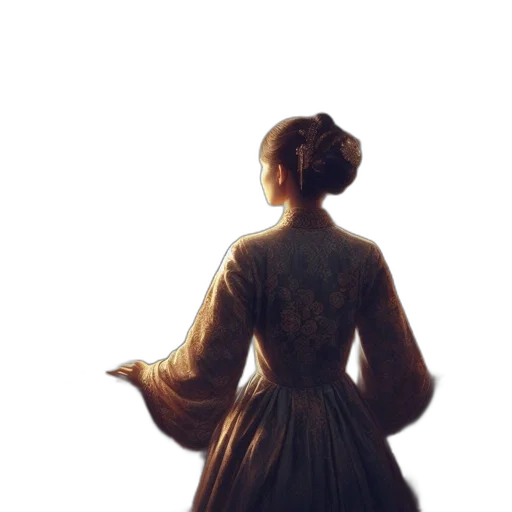 dress, staff, crown, face, oil painting, photorealistic, watercolor, concept art transparent PNG cut-out