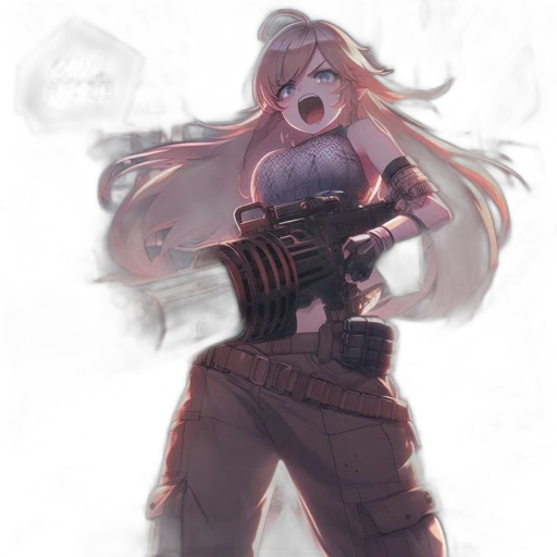 weapon, sword, robot, staff, concept art, anime, cyberpunk, pixel art transparent PNG cut-out