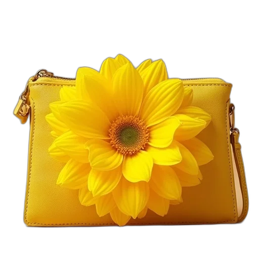 flower, photorealistic, golden, yellow transparent PNG cut-out