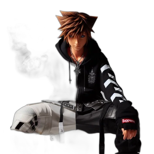 jacket, concept art, photorealistic, 3d render, pixel art, simple, background, character transparent PNG cut-out