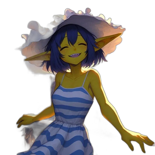 dress, mask, hat, creature, concept art, pixel art, 3d render, fantasy art transparent PNG cut-out