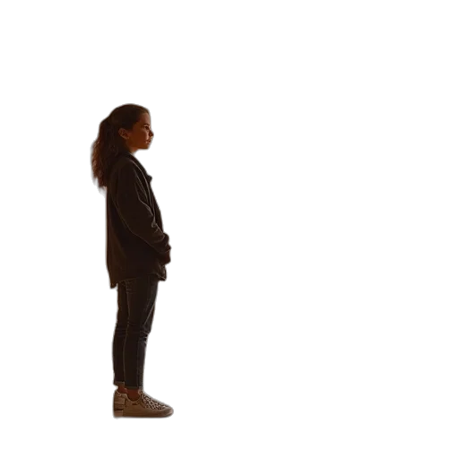 jacket, staff, dress, hair, 3d render, concept art, photorealistic, outer space transparent PNG cut-out