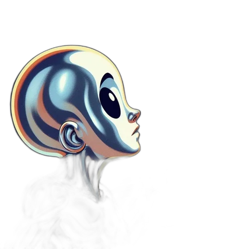 robot, mask, face, creature, concept art, 3d render, fantasy art, pixel art transparent PNG cut-out