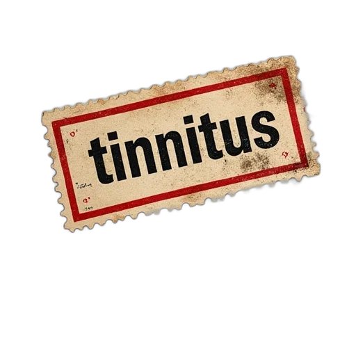 stamp, word, tinnitus, grungy transparent PNG cut-out