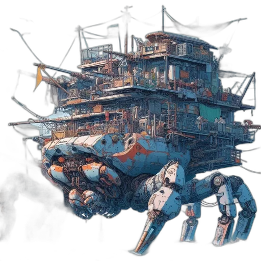 robot, weapon, concept art, cyberpunk, fantasy art, watercolor, fog, outer space transparent PNG cut-out