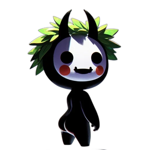 creature, staff, mask, flower, 3d render, concept art, pixel art, cartoon transparent PNG cut-out